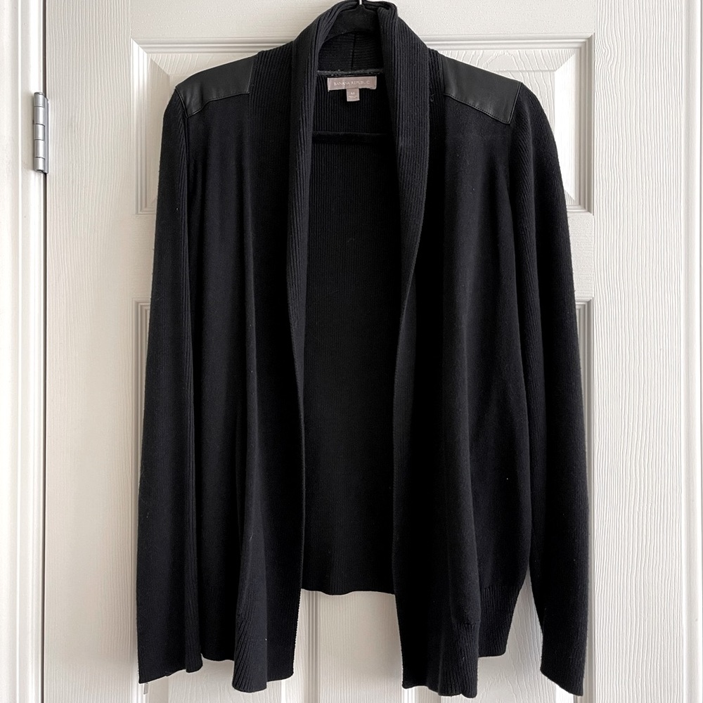 Banana Republic Black Zipper Sleeve Cardigan (size M)